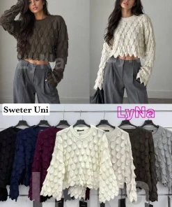 Swetry Damskie WŁOSKA,Size uni,paczka 6szt, mix kolor