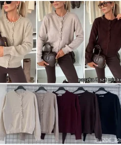 Swetry Koszule Damskie WŁOSKA,Size uni,paczka 6szt, mix kolor