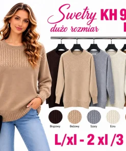 Swetry damskie,size l/xl-2/3xl,paczka 12szt,mix kolor