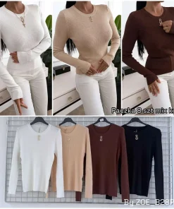 Swetry Damskie WŁOSKA,Size uni,paczka 6szt, mix kolor