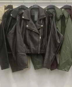 Kurtki skórzane damskie,size uni,paczka 6szt,mix kolor