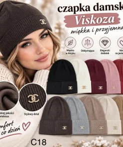 Czapki Damskie,paczka 12szt,mix kolor