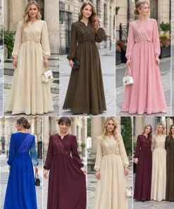 Sukienki Damskie WŁOSKA,Size uni,paczka 6szt, mix kolor