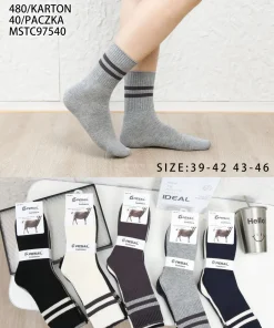 Skarpety MĘSKIE,size 39-46,Paczka 40szt,mix kolor