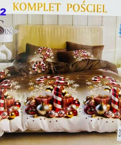 KOMPLET POŚCIELI 5 D 100% satyna - bawełna 3 Częściowy Rozmiar:160x200cm