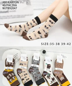 Skarpety Damskie,size 35-42,Paczka 40szt,mix kolor