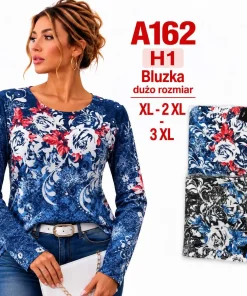 Bluzki damskie,size xl-3xl,paczka 12szt,mix kolor