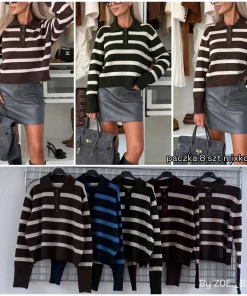 Swetry Damskie WŁOSKA,Size uni,paczka 8szt, mix kolor