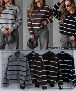 Swetry Damskie WŁOSKA,Size uni,paczka 8szt, mix kolor