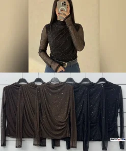 Bluzki Damskie WŁOSKA,Size uni,paczka 6szt, mix kolor