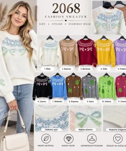 Swetry Damskie,size uni,Paczka 10szt,mix kolor