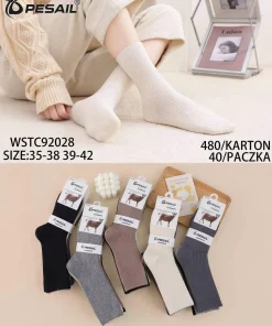 Skarpety Damskie,size 35-42,Paczka 40szt,mix kolor