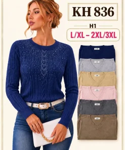 Swetry damskie,size l/xl-2/3xl,paczka 12szt,mix kolor