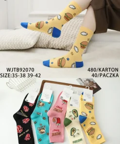 Skarpety Damskie,size 35-42,Paczka 40szt,mix kolor