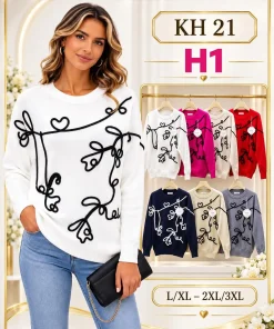 Swetry damskie,size l/xl-2/3xl,paczka 12szt,mix kolor