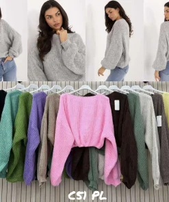 Swetry Damskie WŁOSKA,Size uni,paczka 6szt, mix kolor