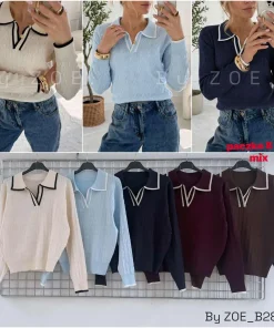 Swetry Koszule Damskie WŁOSKA,Size uni,paczka 8szt, mix kolor
