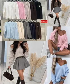 Swetry damskie ,size uni,Paczka 6szt ,mix kolor