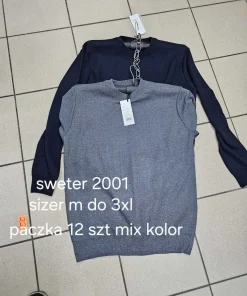 Swetry MĘSKIE,size m-3xl,Paczka 12szt,mix kolor