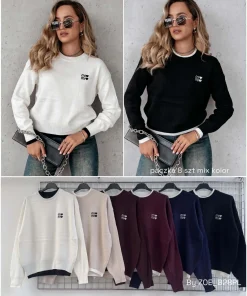 Swetry Koszule Damskie WŁOSKA,Size uni,paczka 6szt, mix kolor