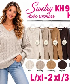 Swetry damskie,size l/xl-2/3xl,paczka 12szt,mix kolor