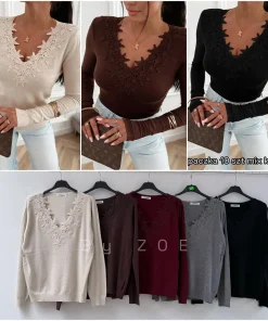 Swetry Damskie WŁOSKA,Size uni,paczka 6szt, mix kolor