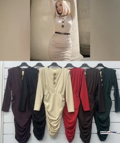 Sukienki Damskie WŁOSKA,Size uni,paczka 6szt, mix kolor
