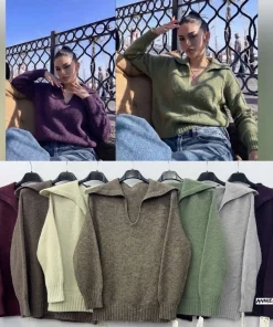 Swetry Damskie WŁOSKA,Size uni,paczka 6szt, mix kolor