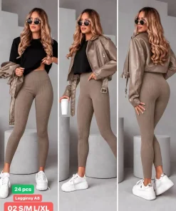 Leginsy Damskie,size s/m-l/xl,paczka 24szt,1kolor