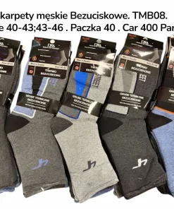 Skarpety MĘSKIE,size 40-46,Paczka 40szt,mix kolor