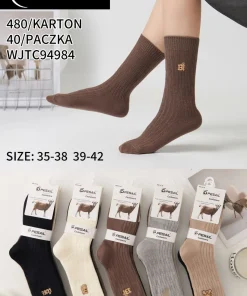 Skarpety Damsskie,size 35-42,Paczka 40szt ,mix kolor