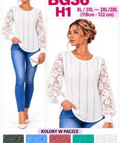 Bluzki Damskie ,Size xl/2xl-2/3xl,paczka 12szt, mix kolor