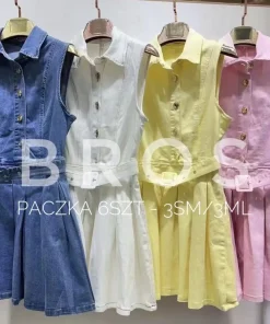 Sukienki Damskie,size s/m-m/l,paczka 6szt, 1kolor