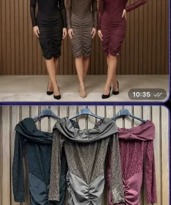 Sukienkii Damskie WŁOSKA,Size uni,paczka 6szt, mix kolor