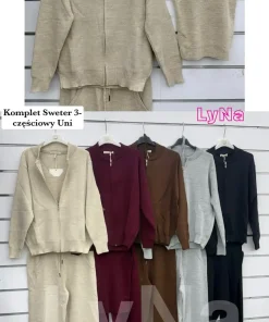Komplety Damskie WŁOSKA,Size uni,paczka 6szt, mix kolor