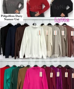 Swetry Damskie WŁOSKA,Size uni,paczka 6szt, mix kolor
