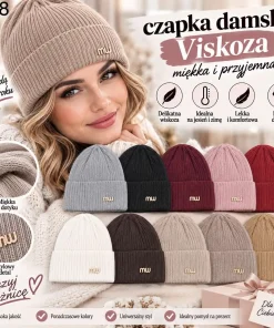 Czapki Damskie,paczka 12szt,mix kolor