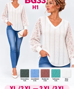 Bluzki Damskie ,Size xl/2xl-2/3xl,paczka 12szt, mix kolor