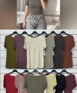 Bluzki Damskie WŁOSKA,Size uni,paczka 6szt, mix kolor