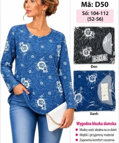 Bluzki Damskie ,Size 50-56,paczka 12szt, mix kolor