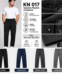 Spodnie MĘSKIE,size m-3xl,paczka 12szt,mix kolor