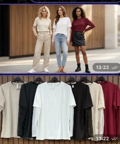 Bluzki damskie,size uni ,paczka 6szt,mix kolor