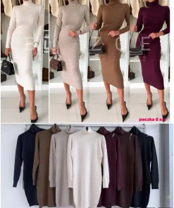Sukienki Damskie WŁOSKA,Size uni,paczka 8szt, mix kolor
