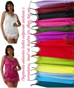 Koszule nocne Damskie,size uni,Paczka 6szt,mix kolor