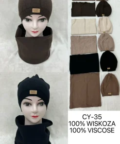 Komplety Czapki Damskie ,paczka 12szt, mix kolor
