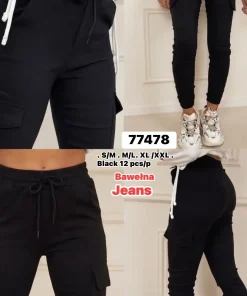 Jeansy Damskie,size s/m-xl/2xl,paczka 12szt,1kolor