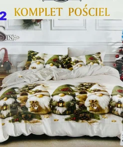 KOMPLET POŚCIELI 5 D 100% satyna - bawełna 3 Częściowy Rozmiar:160x200cm