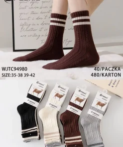 Skarpety Damskie,size 35-42,Paczka 40szt,mix kolor