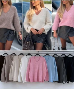 Swetry Damskie WŁOSKA,Size uni,paczka 6szt, mix kolor