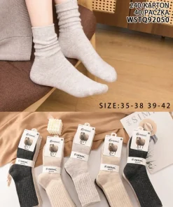 Skarpety Damskie,size 35-42,Paczka 40szt,mix kolor